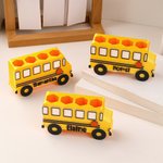 Personalized School Bus Dry Erase Marker Holder with Name Classroom Decor Back to School Gift for Teacher Student