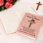 Personalizzato Fiore di nascita Croce Versetto della Bibbia A5 A6 Taccuino in pelle PU Regalo di compleanno ispirazionale per donne cristiane