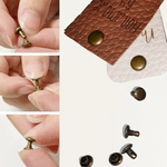 Personalised Floral Initial Set of 10 PU Leather Tags with Text Handicraft Accessories Birthday Gift for DIY Knitting Sewing Lovers