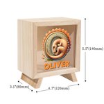 Salvadanaio in legno personalizzato con nome, regalo di compleanno e di Natale per bambini e bambine.