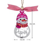 Personalisiertes Holz Ornament in Schneemann-Form mit Namen und Jahr Christbaumschmuck Weihnachten Geschenk für Familie Freunde Kinder