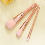 Personalized Professional Pink Makeup 7 pcs Brush Set with Name Birthday Gift for for Women Girls