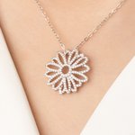 Personalized Zircon Birth Flower Necklace Dainty Jewelry Birthday Anniversary Gift for Women