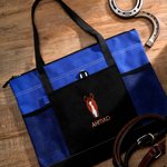 Personalized Embroidered Horse Face Photo Large Oxford Tote Bag with Name Travel Essentials Birthday Gift for Friends Equestrian Enthusiasts