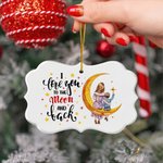 Personlig Moon Tecknad karaktär Oregelbunden form Keramisk prydnad med namn Heminredning Daglig användning Julklapp för barn Moms