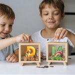 Salvadanaio in legno personalizzato con nome, regalo di compleanno e di Natale per bambini e bambine.