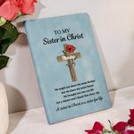 Personalizzato Fiore di nascita Croce Versetto della Bibbia A5 A6 Taccuino in pelle PU Regalo di compleanno ispirazionale per donne cristiane