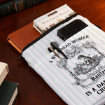 Personalisierte Retro Lesen Mädchen Name Buch Hülle mit Reißverschluss und Fronttasche Geburtstag Weihnachtsgeschenk für ihre Bücherwürmer