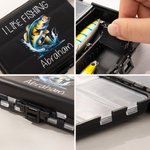Personalized Portable Fishing Storage Box with Bait Hook and Name Father's Day Christmas Gift for Fishing Enthusiasts