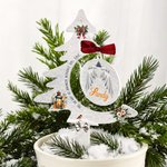 Personalized Angel Wings Cemetery Christmas Tree Memorial Grave Marker Decoration with Name and Text Christmas Gift for Honoring Deceased Family