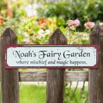 Personalised Multicolor Retro Garden Metal Sign with Name Garden Decor Housewarming Birthday Gift for Gardening Enthusiasts