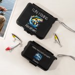 Personalized Portable Fishing Storage Box with Bait Hook and Name Father's Day Christmas Gift for Fishing Enthusiasts