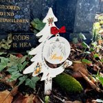 Personalized Angel Wings Cemetery Christmas Tree Memorial Grave Marker Decoration with Name and Text Christmas Gift for Honoring Deceased Family