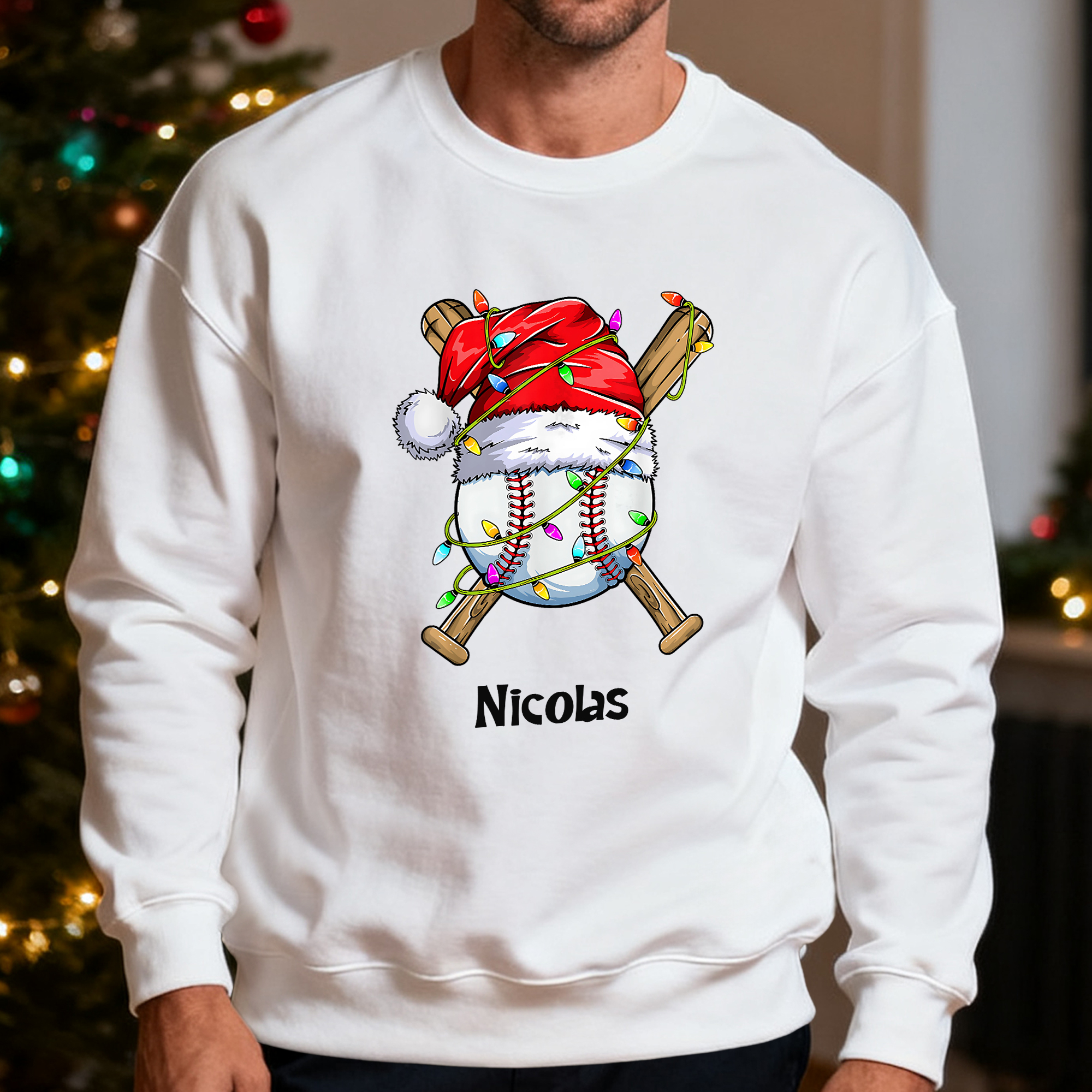 T-shirt Sweat-shirt Sweat à Capuche Personnalisé avec Nom et Ballon de Sport Multicolores Cadeau Noël pour Famille Amis