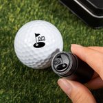 Personlig Golf Elements Monogram Design Golfbollsstämpel med metallförvaringslåda Golftillbehör Jul Födelsedag Sportgåva för golfspelare