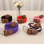 Henkilökohtainen värikäs syntymä kukka kimppu reikä vapaa elastinen kudottu vyö nimi päivittäin kulumista syntymäpäivälahja hänelle