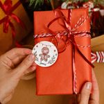 Personalised Santa Deer Waterproof Stickers Name Labels DIY Gift Decoration Christmas Festival Party Favors for Family Friends