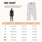 Personalised Colorful Birth Flower Pajama Pants with Name and Initial Birthday Chrismas Gift for Family Friends