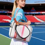 Personlig Monogram Pickleball Paddelväska med nätficka Namn Pickleball Tillbehör Game Day Födelsedagspresent för sportälskare