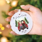 Personalisierte Weihnachten Cartoon Charakter Keramik Ornament mit Namen und Titel Home Decor Weihnachtsgeschenk für Familie