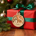 Addobbo natalizio in legno personalizzato con nome iniziale e decorazioni a tema pupazzo di neve regalo di Natale per famiglia