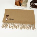 Personalizzato ricamato faccia di cavallo Silhouette morbida sciarpa calda con nome Equestre gioco giorno regalo di Natale per gli amanti del cavallo