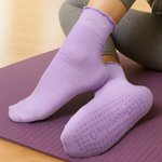 Personalised Embroidered Non-Slip Yoga Socks with Name Sports Birthday Gift for Yoga Pilates Lovers