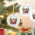 Personalisierte Weihnachten Cartoon Charakter Keramik Ornament mit Namen und Titel Home Decor Weihnachtsgeschenk für Familie