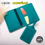 Porte passeport personnalisé en cuir PU avec étiquette de bagage avec nom Cadeau d'anniversaire pour amie | Callie × Marsupilami®.