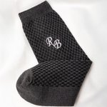 Personalized Groomsmen Embroidered Monogram Socks Wedding Day Bachelor Party Gift for Groomsmen