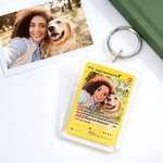 Llavero Acrílico Personalizado Ghibli Art Style Photo Poke con Descripción del Ataque y Funda Protectora Regalo de Cumpleaños Aniversario para Amigos de la Familia