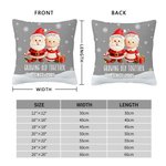 Personalized Growing Old Together Christmas Character Soft Throw Pillow Cover with Name and Year Home Decor Christmas Anniversary Gift for Couples