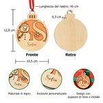 Addobbo natalizio in legno personalizzato con nome iniziale e decorazioni a tema pupazzo di neve regalo di Natale per famiglia