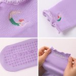 Personalised Embroidered Non-Slip Yoga Socks with Name Sports Birthday Gift for Yoga Pilates Lovers