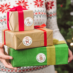 Personalised Santa Deer Waterproof Stickers Name Labels DIY Gift Decoration Christmas Festival Party Favors for Family Friends