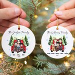 Personalisierte Weihnachten Cartoon Charakter Keramik Ornament mit Namen und Titel Home Decor Weihnachtsgeschenk für Familie