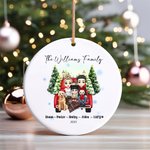 Personalisierte Weihnachten Cartoon Charakter Keramik Ornament mit Namen und Titel Home Decor Weihnachtsgeschenk für Familie