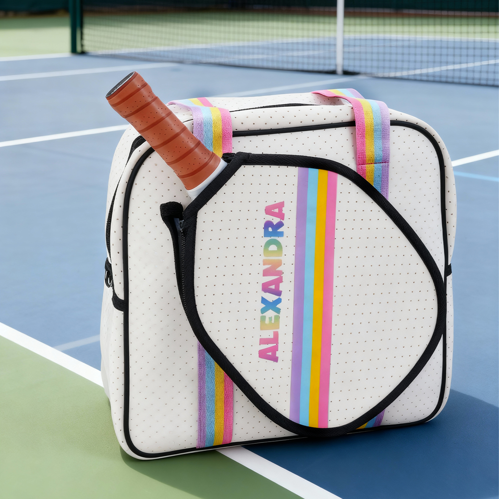 Sac de pagaies de Pickleball personnalisé avec nom Accessoires de Pickleball Cadeau d'anniversaire pour les amateurs de sport
