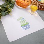 Set de 2 torchons de Pâques personnalisés Chinoiserie Bunny Kitchen Tea Towel with Initial Set of 2 Easter Dishcloth Decor Housewarming Gift for Hostess Family Friend