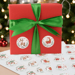Personalised Santa Deer Waterproof Stickers Name Labels DIY Gift Decoration Christmas Festival Party Favors for Family Friends