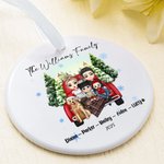 Personalisierte Weihnachten Cartoon Charakter Keramik Ornament mit Namen und Titel Home Decor Weihnachtsgeschenk für Familie