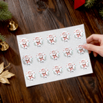 Personalised Santa Deer Waterproof Stickers Name Labels DIY Gift Decoration Christmas Festival Party Favors for Family Friends