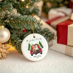 Personalisierte Weihnachten Cartoon Charakter Keramik Ornament mit Namen und Titel Home Decor Weihnachtsgeschenk für Familie
