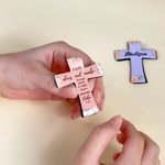 Personalized Inspirational Bible Floral Cross Magnetic Bookmark Clip with Name Daily Read Christians Christmas Gift for Bible Study Women