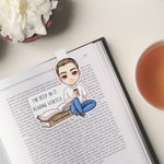 Personalized Cartoon Reading Character Magnetic Bookmark Clip with Name Reading Supplies Birthday Gift for Book Lovers Bookworms