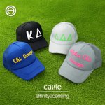 Personalisierte Multicolor einstellbare Sorority Puff Hut mit Sorority Name Sorority Initiation Geschenk für Freunde Mädchen | Callie × Affinität Lizenzierung