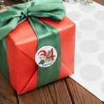 Personalized Cartoon Character Advent Calendar Glitter Stickers with Countdown 1-24 Days Name Labels DIY Decoration Christmas Gifts Favors for Kids