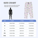 Personalised Colorful Birth Flower Pajama Pants with Name and Initial Birthday Chrismas Gift for Family Friends