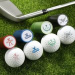 Personlig Golf Elements Monogram Design Golfbollsstämpel med metallförvaringslåda Golftillbehör Jul Födelsedag Sportgåva för golfspelare