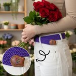 Henkilökohtainen värikäs syntymä kukka kimppu reikä vapaa elastinen kudottu vyö nimi päivittäin kulumista syntymäpäivälahja hänelle